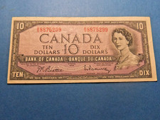 1954 Canada 10 Dollar Banknote - VF
