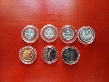 1 2 5 10 20 50  100 Lire REPUBBLICA ITALIA Proof Anni Misti