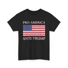 Pro-America Anti-Trump Shirt, American Flag Resist T-shirt