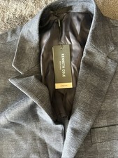 Kenneth Cole New York Men's Slim Stretch Suit Jacket, Blue, Size L