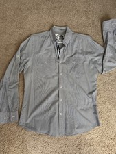 Express Men s Long Sleeve Button Down Large Fitted Blue