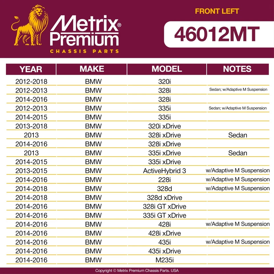 Front Right Sway Bar Link for BMW 320i 328i 328d 330i 340i 428i 335i 435i xDrive - Image 4 of 4