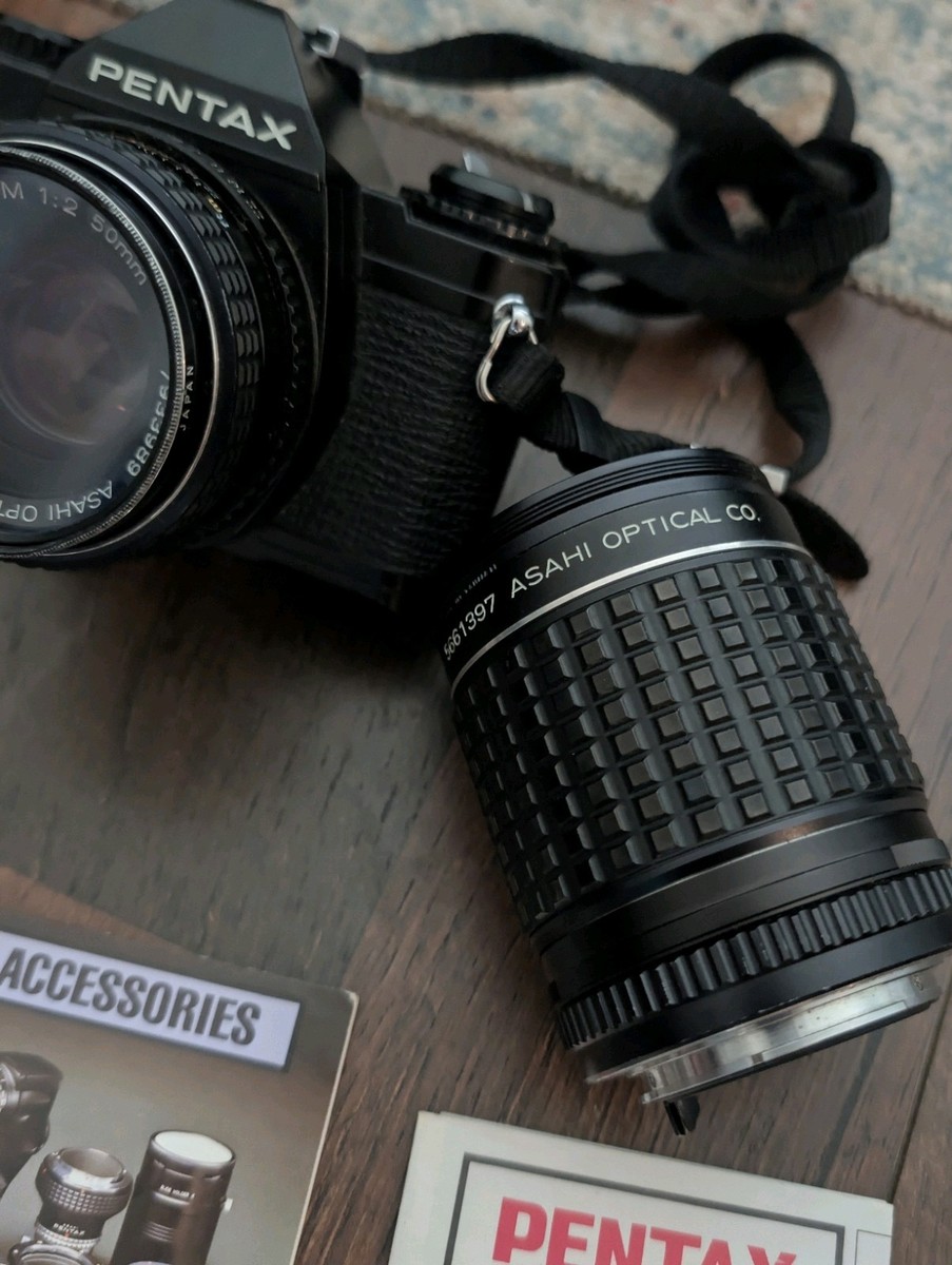 Vintage Pentax MG 35mm SLR Camera with SMC Pentax-M 50mm f/2 Lens
