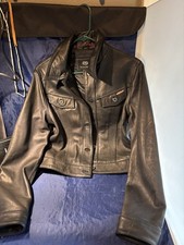 VINTAGE Y2K Ecko Red GENUINE LEATHER Cropped ...