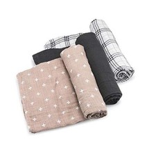 Parker Baby Swaddle Blankets - 3 Pack of 100 Cotton Muslin Swaddle Classics