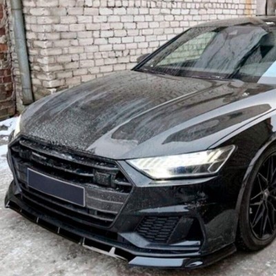 Oneway Frontspoiler passend für Audi A7 S-Line/S7 C8 2018- - Schwarz glänzend