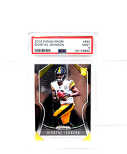 2019 Panini Prizm DIONTAE JOHNSON RC Rookie Football Card PSA 9 MINT. rookie card picture
