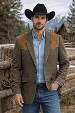 Pendleton Men  s Blazer Wool Western Yellowstone Suede Yoke Elbow Patch 48 VTG