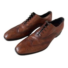 Prada Business Shoes Brown Leather Classic Dress Shoes Men's Size 8/US8