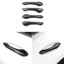 Carbon Fiber Style Exterior Door Handle Cover Trims For Chevrolet Trax 2024-2026