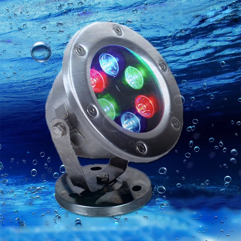 Outdoor 6W LED Underwater Light Spotlight Waterproof IP68 Pool Lamp 12V  Fountain