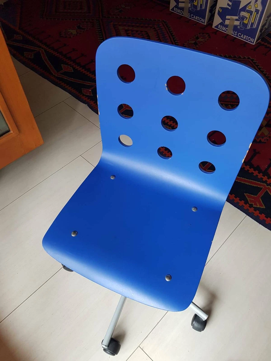IKEA Blue Swivel office chair wood eBay