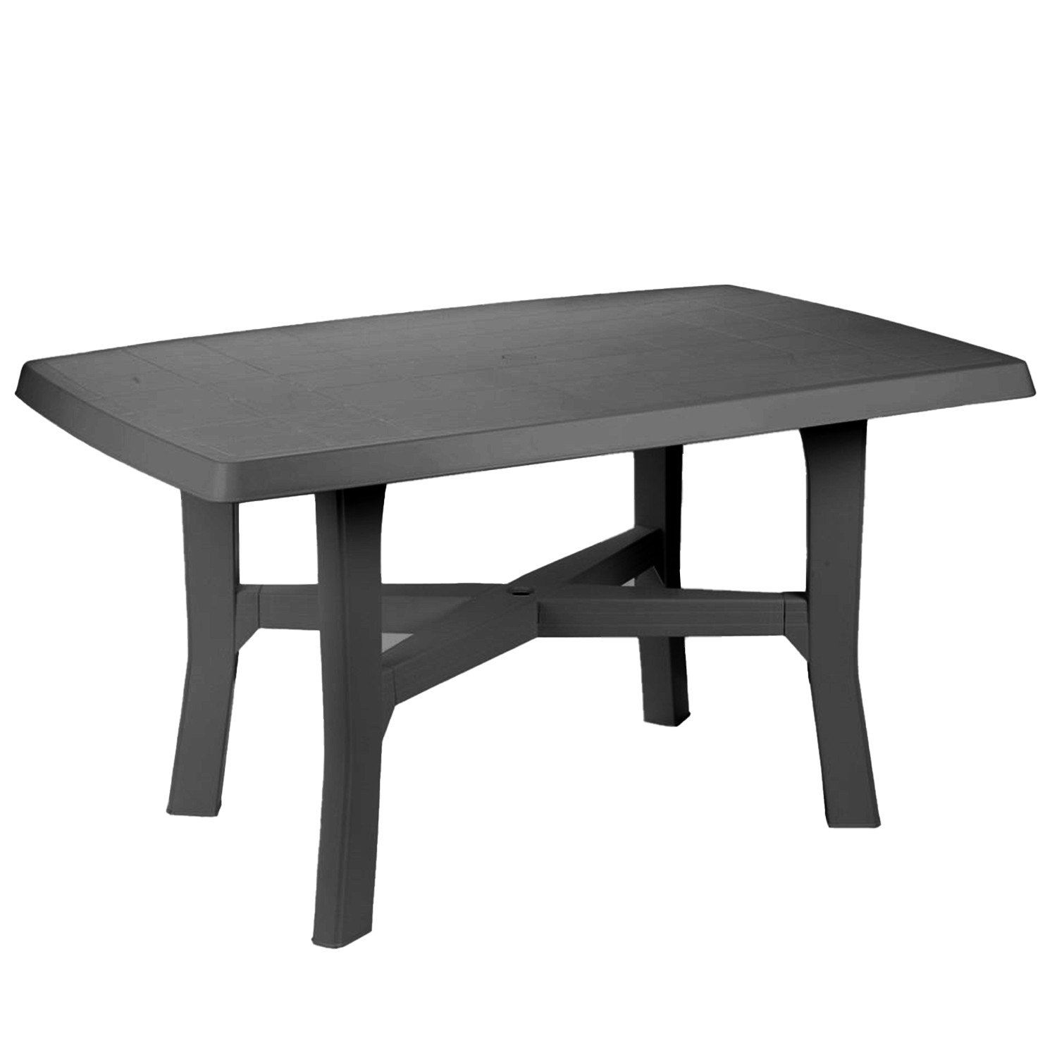 Mesa Plástico Rectangular Grandes de Jardín Al Aire Libre 138 × 88 × 72h CM