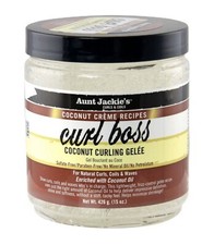 Aunt Jackie's Curl Boss Coconut Curling Gelee Coconut Creme Recipe - 15oz Gel