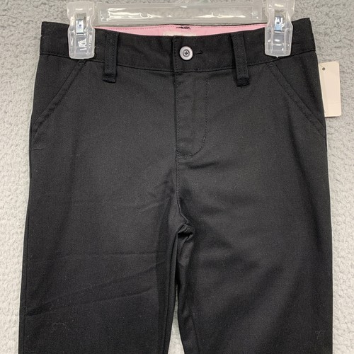 Cat & Jack Girls Black Jeans Junior Size 6X Skinny Adjustable Waist 4 Pocket NWT - Picture 2 of 10
