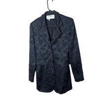 Vintage Hugo Buscati Floral Pattern Notched Lapel 3Button Blazer Jacket Size 6