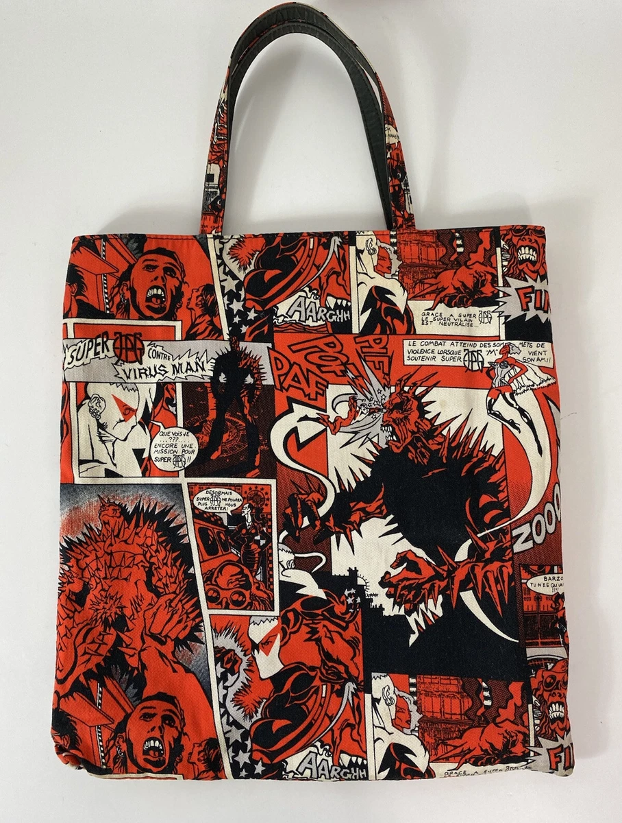 RARE VTG JEAN PAUL GAULTIER RED COMIC BOOK TOTE BAG | eBay