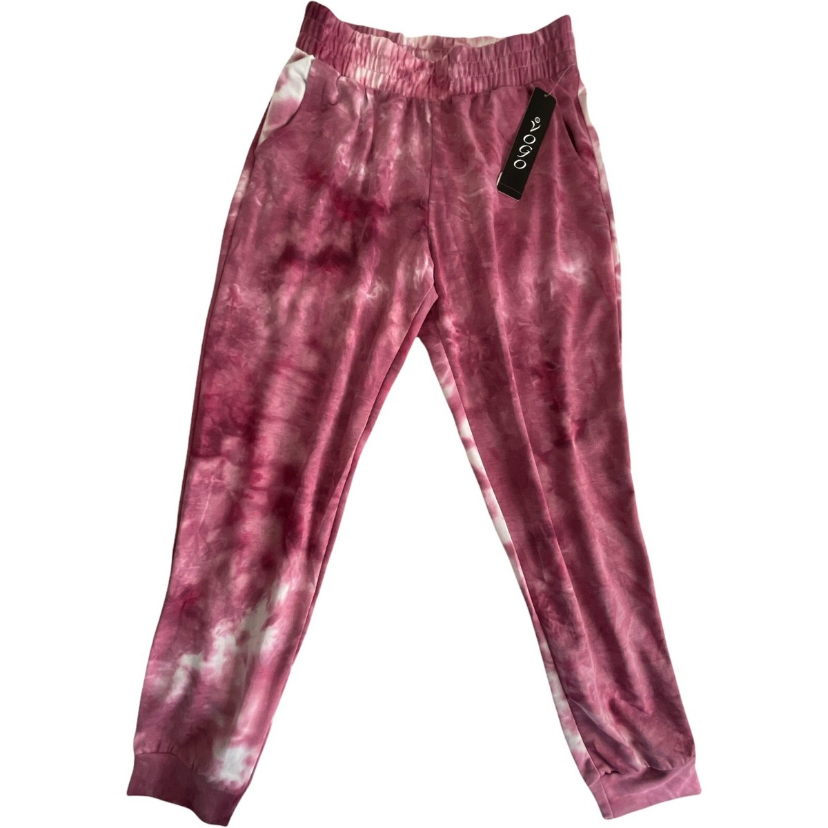Women's Jogger VOGO Pink Tie-Dye French Terry Jogger Heather Rose