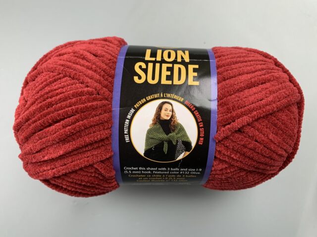 Lion Suede Lion Brand Yarn Garnet 1 skein 3 oz each