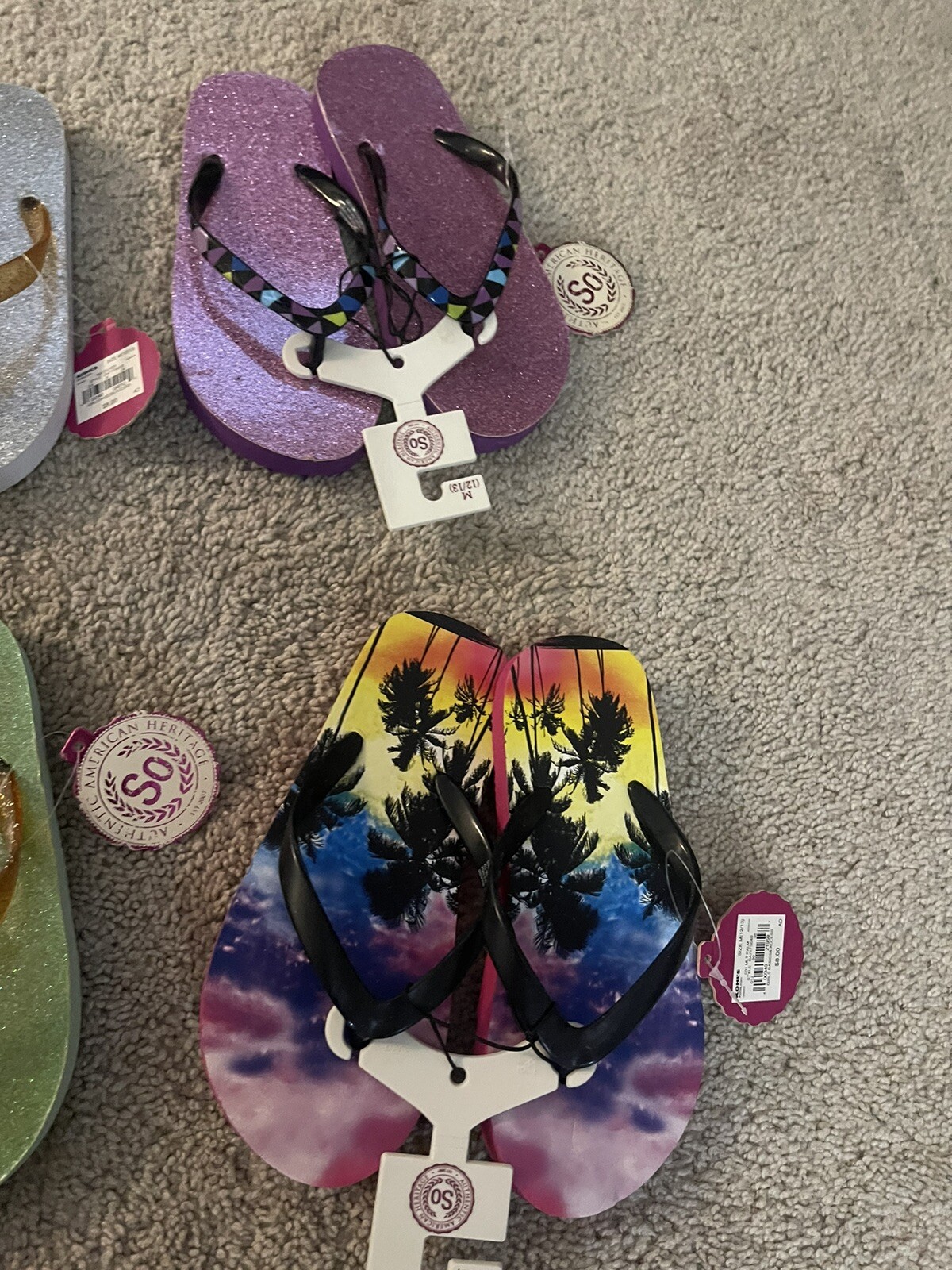 Lotto di 6 nuove scarpe infradito per ragazza taglia 12 13