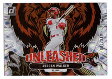 2023 DONRUSS JORDAN WALKER ROOKIE UNLEASHED SILVER FOIL SP  #/349 CARDINALS #U5