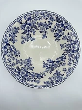 Johnson Brothers Devon Cottage 8”Salad Bowl Blue White New