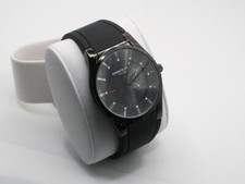 Kenneth Cole New York Date 44mm Black Ion Plated Rubber Men's Watch 10031356