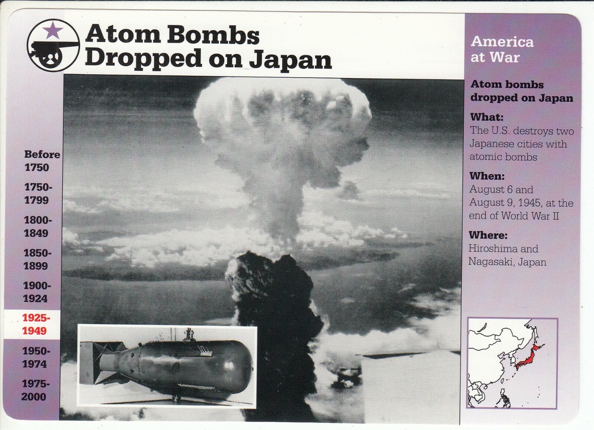 ATOMIC 本日終了 ATOM BOMBS DROPPED ON JAPAN Nagasaki WW2 1998 GROLIER STORY OF