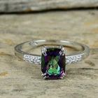 Mystic Topaz Ring 925 Sterling Silver Ring For Women Wedding Gift Ring Dainty