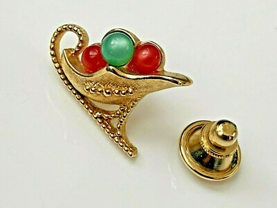 PIN'S BROSCHE VINTAGE NEU beschriftet WEIHNACHTSSCHLITTEN 2,3cm The Fuller Brush co