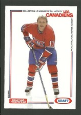Craig Ludwig 1990 Journal de Montreal Canadiens Kraft Hockey Postcard Card