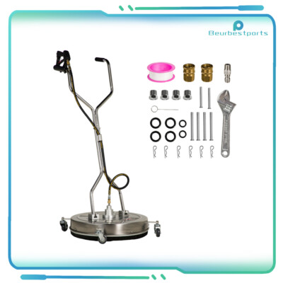 #ad 24quot; Pressure Washer Surface Cleaner with Handle amp; 4 Spinner Wheels 8GPM $223.03