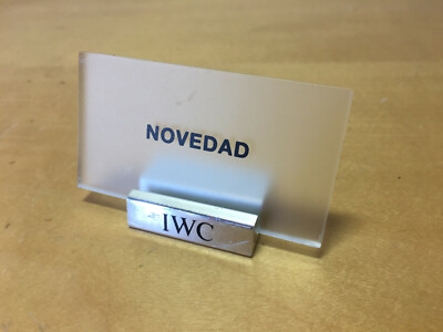 Display Tafel Plakette - IWC Schaffhausen - NEUHEIT - Für Sammler - Gebraucht