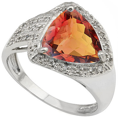 WUNDERSCHÖNER RING 3,68 CTW ECHTER DIAMANT & AZOTISCHER EDELSTEIN 925 STERLING SILBER