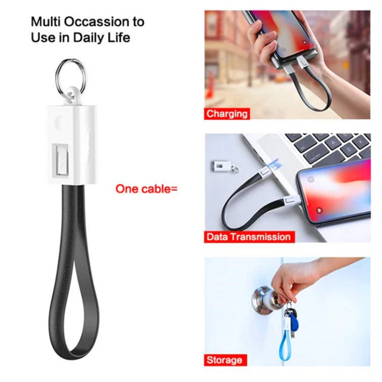 Lever Gear CableKit Portachiavi USB-C Con Cavo E Adattatore Micro USB | Strumento SIM E Custodia - 2