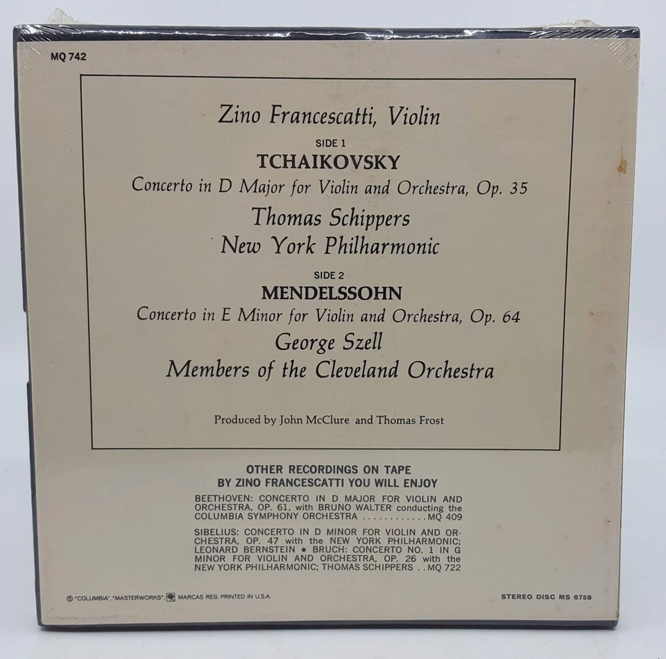 Mendelssohn Tchaikovsky Zino Francescatti Concerto In E Minor Violin Orchestra - Image 2 of 4