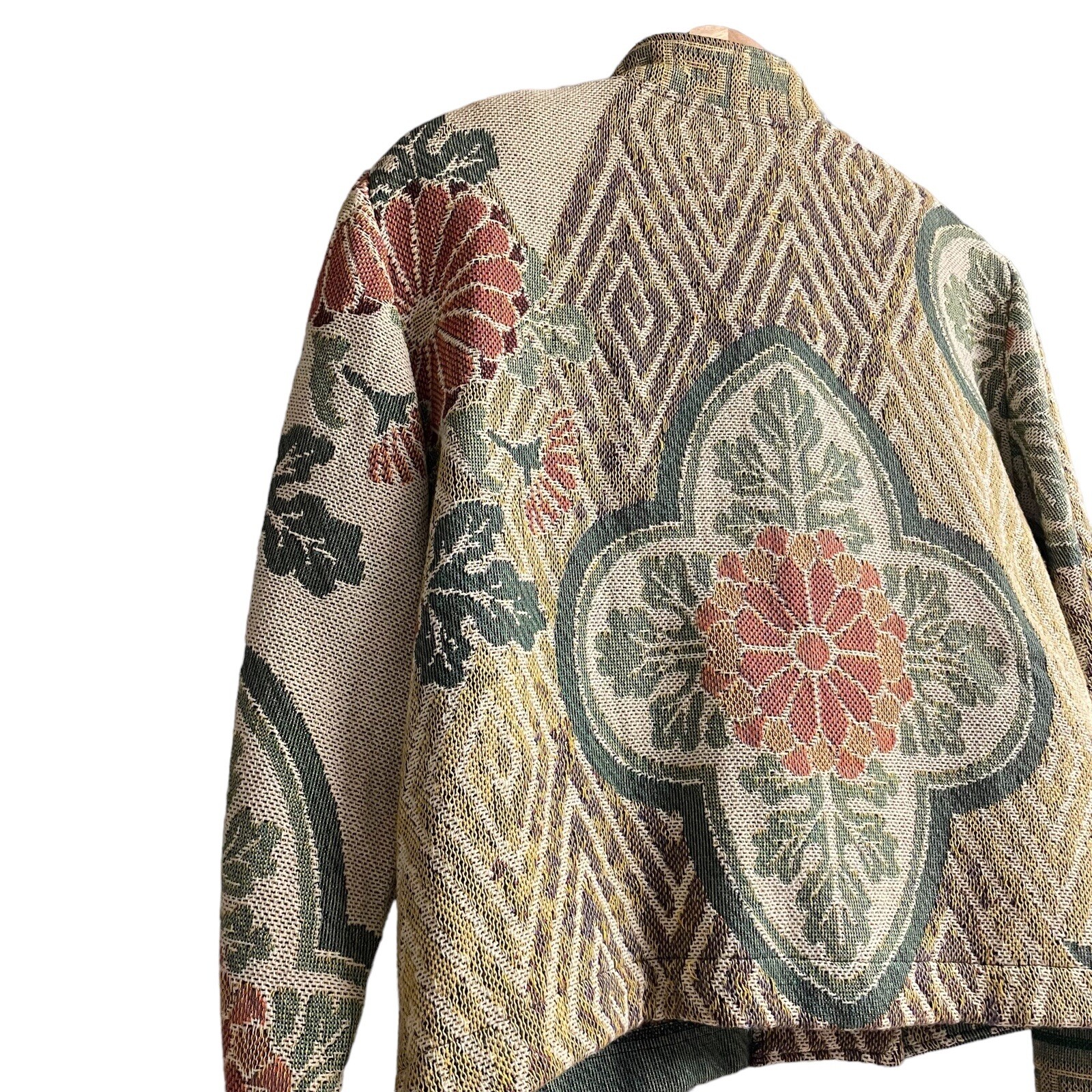 Giacca arazzo stampa agrifoglio "Painted Pony" vintage anni 90 maglione oversize anni 90