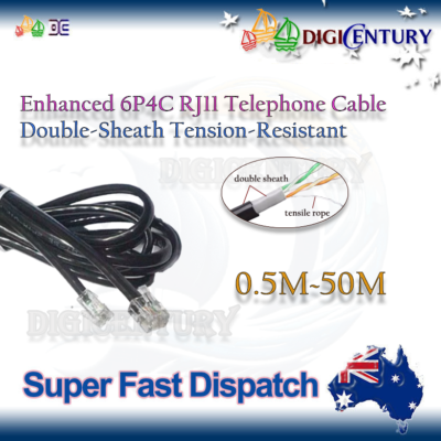 RJ11 6P4C Telefoon Kabel Cord Adsl Modem 10 Meter RJ11 6P4C Telefoon Kabel Cord Adsl Modem 10 Meter
