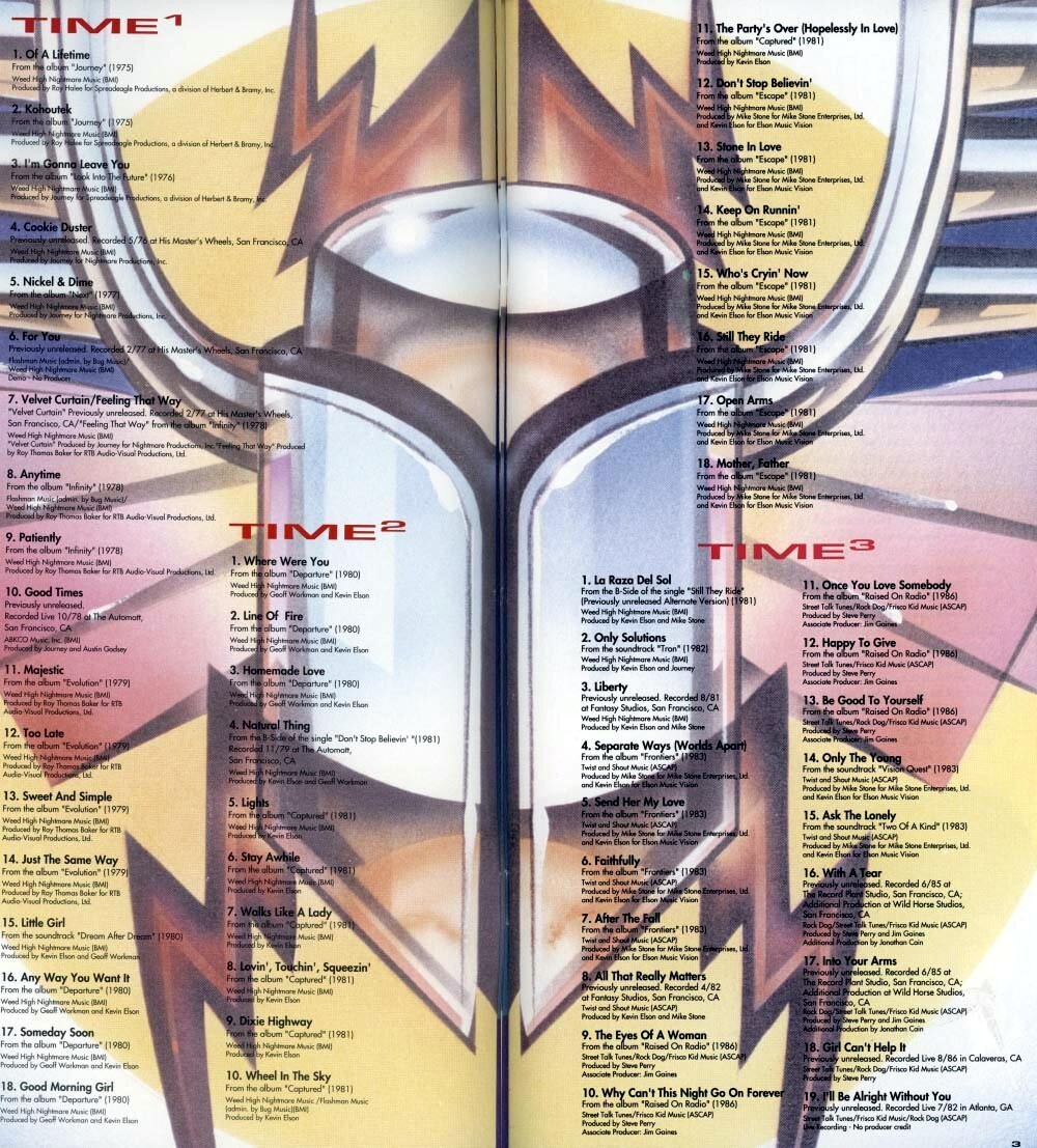 JOURNEY TIME 3 CD Box Set with Sealed Mint Discs, Booklet 1992