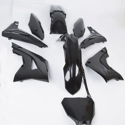 Black Restyle Plastic Kit Fairing Bodywork  For Honda CR125R CR250R 02-07