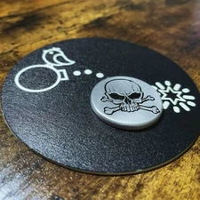 SKULL & BONES!  1.25” Laser Engraved Custom Aluminum Golf Ball Marker!