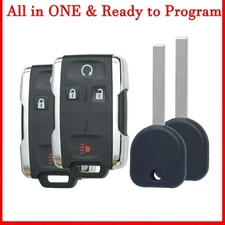 2 For 2015-2021 Chevrolet Colorado GMC Sierra Remote Fob + Transponder Chip key