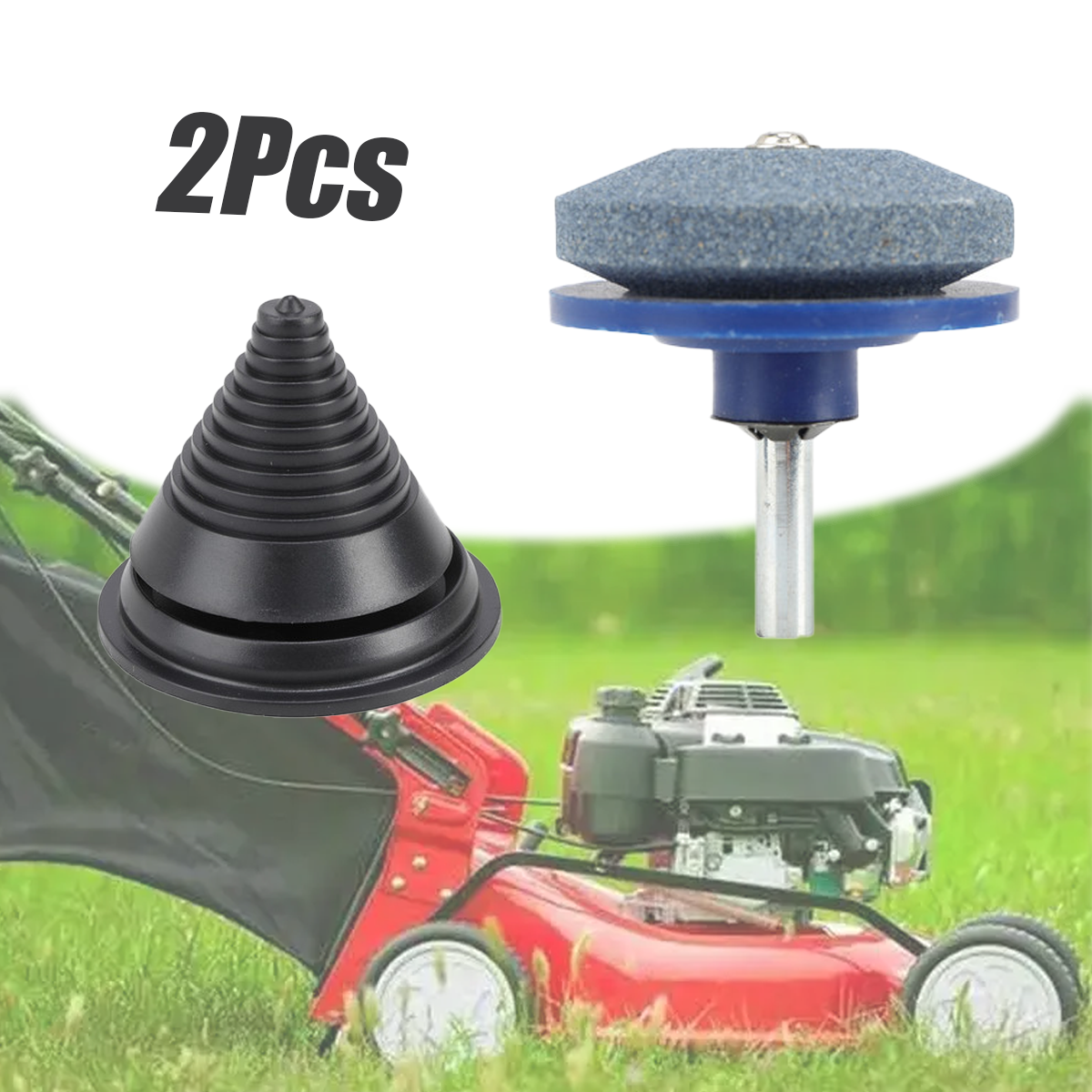 Lawn Mower Blade Balancer Sharpener Set For Lawn Mower Tractor Garden Tools USA