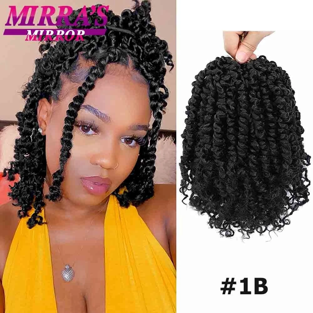 Twist Crochet Hair 6/8/12/18 Inch Short Bob Pre-Looped Braiding Hair  Extensions