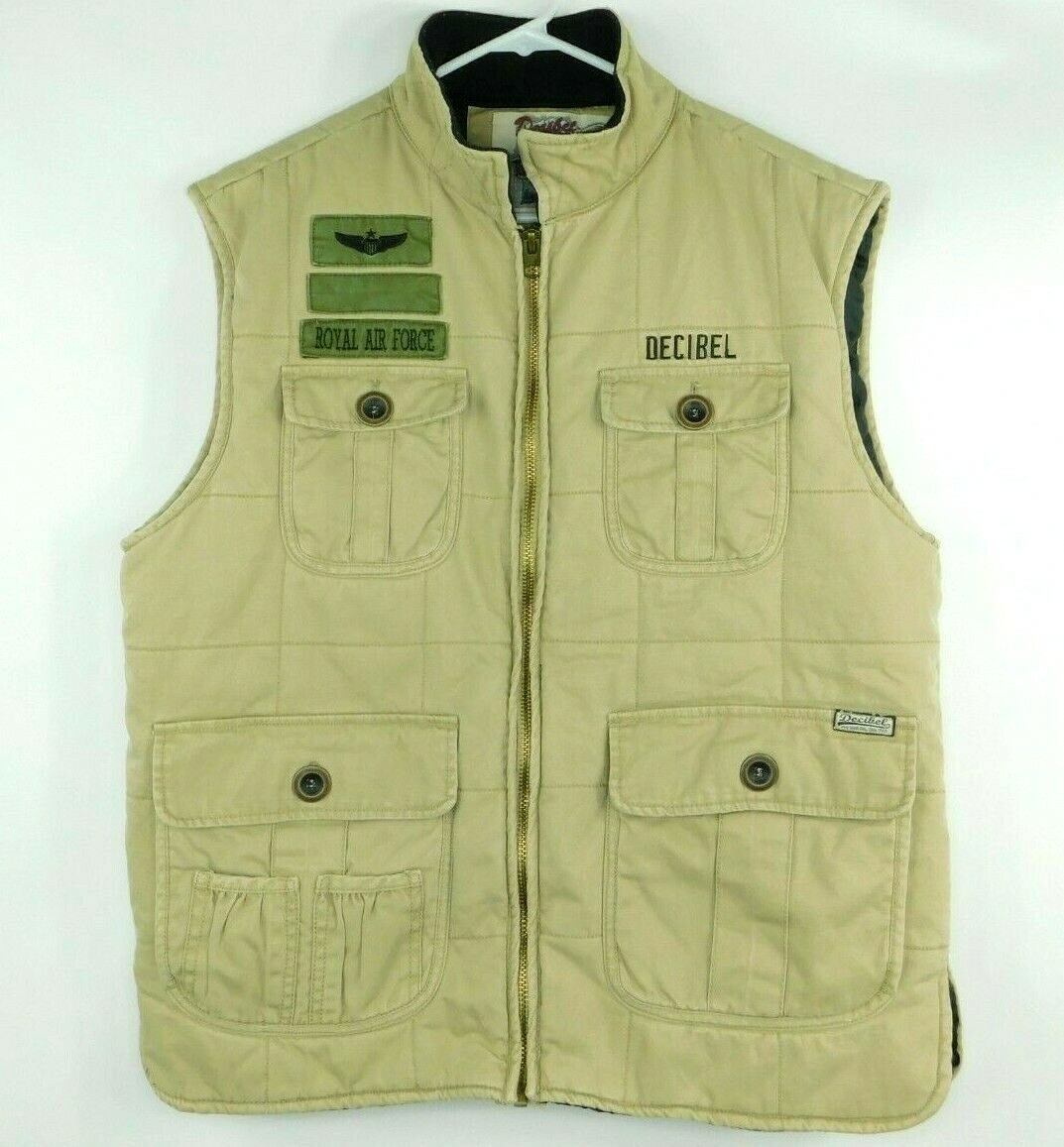 Decibel Royal Air Force Mens Beige Vest Full Zip Jack… Gem