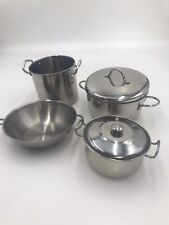 4 Pcs Kitchen Toys Cookware Play Kids Cooking Toy Stainless Steel