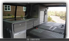 VW TRANSPORTER T4 T5 SWB CAMPER VAN KITCHEN UNIT GREY DRIFTWOOD LIGHTWEIGHT PLY