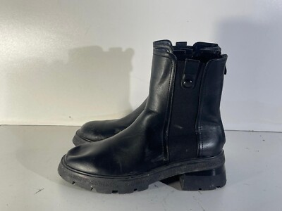 Exe Women's Shoes Size 6(39) Black Faux Leather Back Zip