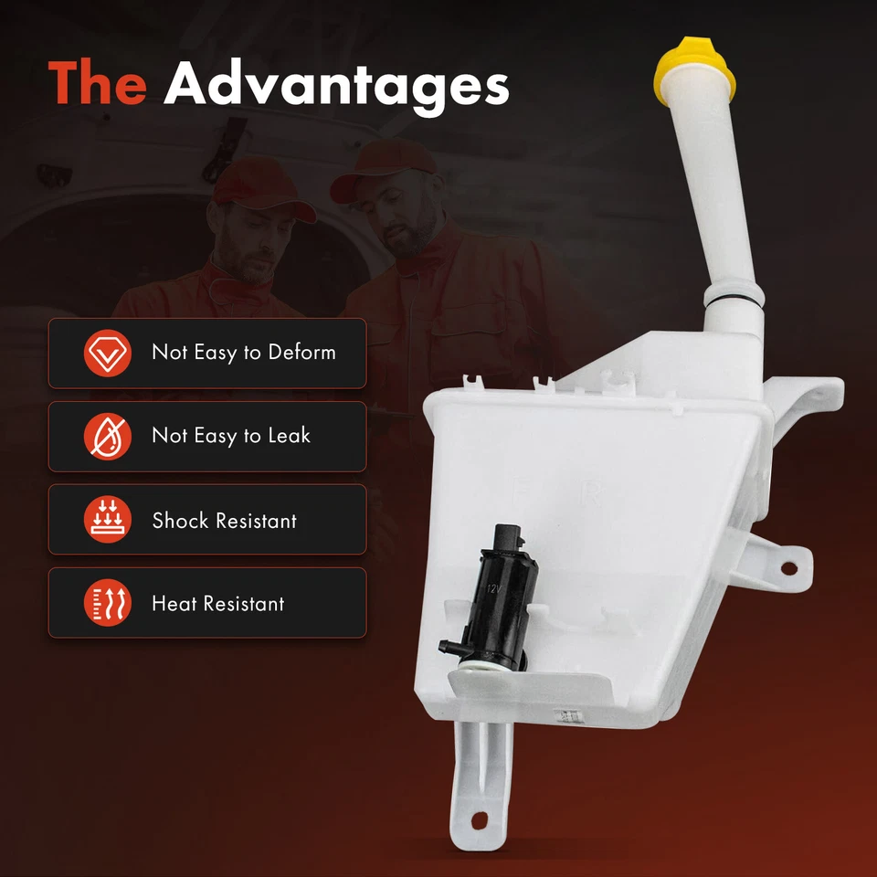 Windshield Washer Reservoir with Cap and Pump for Chevrolet Aveo Pontiac G3 Wave - Image 3 of 4