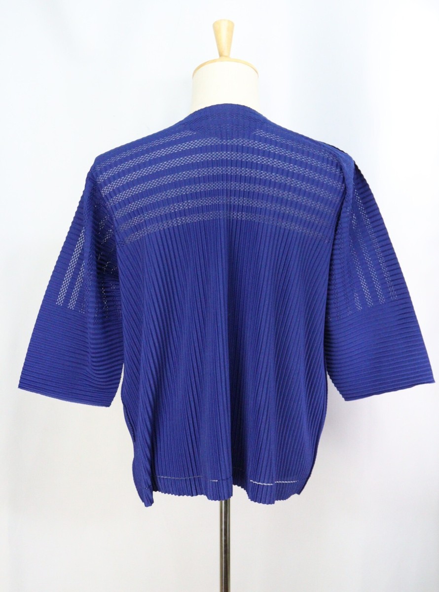 HOMME PLISSE ISSEY MIYAKE Blue Half Sleeve Men's Tee Top 160